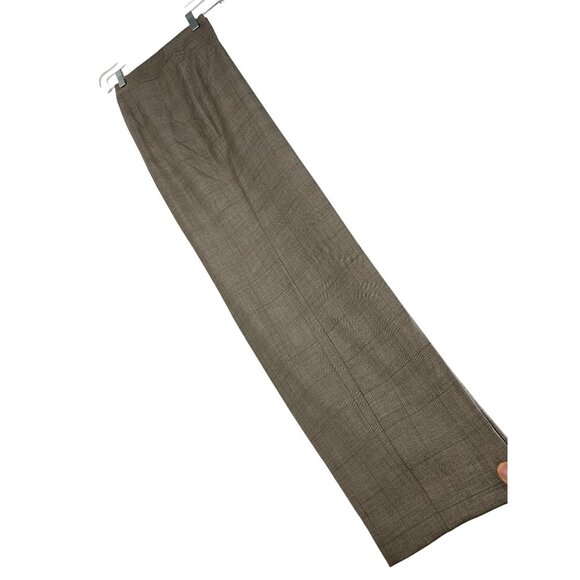 Sz 8 Armani Collezioni Womens Gray Plaid Wool-Blend Dress Pants Wide Leg GUC - Picture 6 of 7